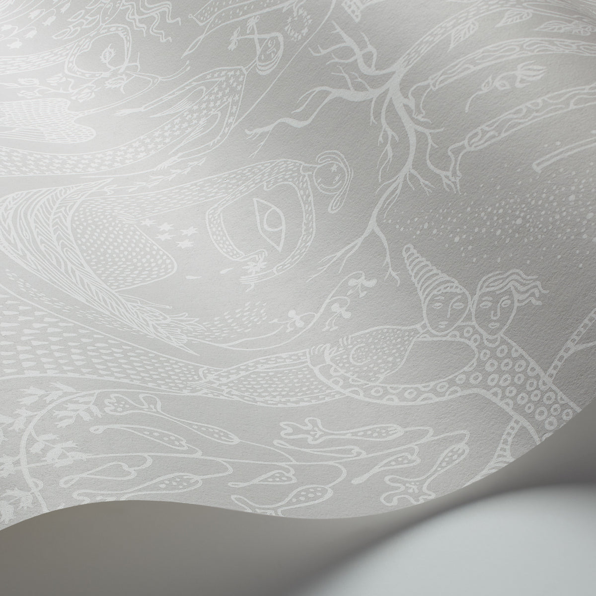 Schumacher Poeme D'amour Grey Wallpaper Sample 1762