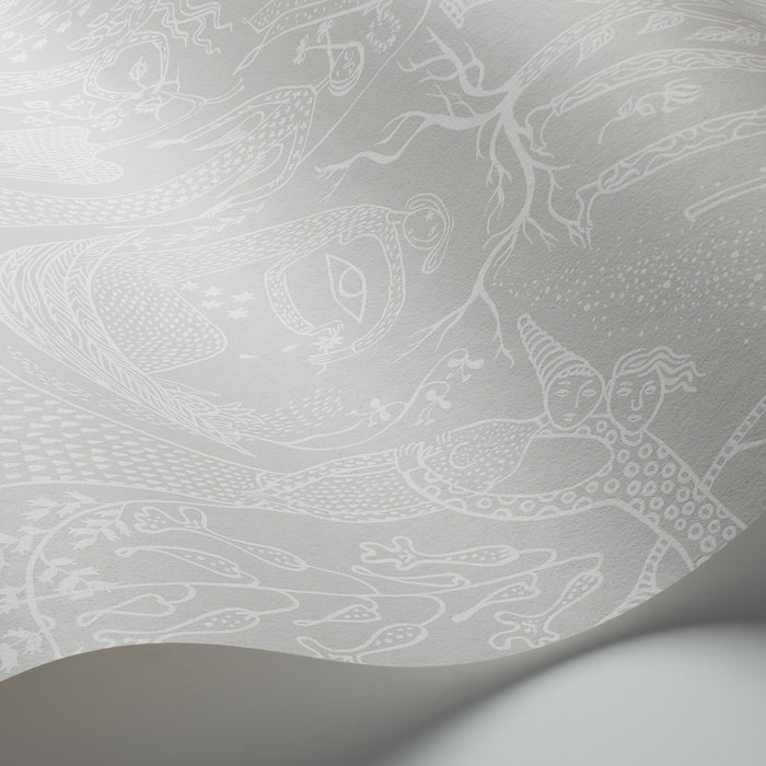 Schumacher Poème D'amour Grey Wallpaper 1762