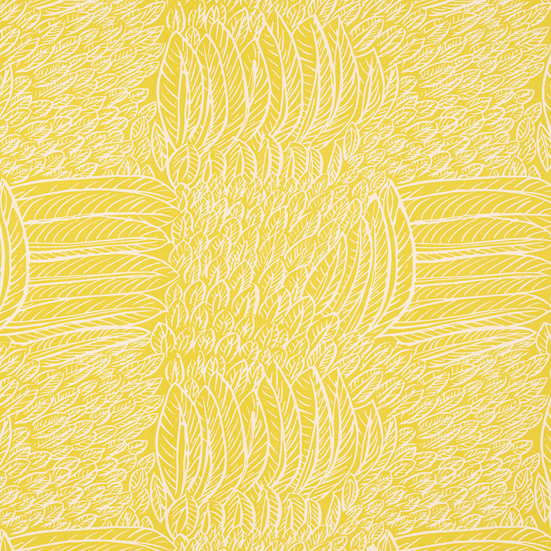 Schumacher Featherfest Citron Fabric Sample 176231