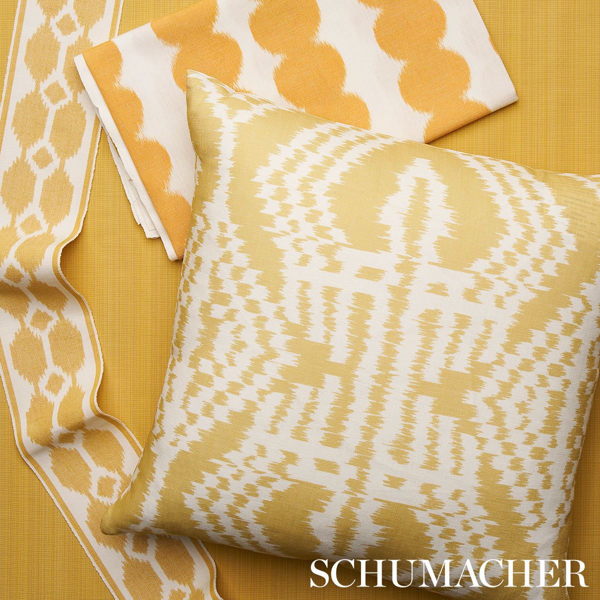 Schumacher Full Circle Saffron Fabric 176256