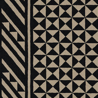 Schumacher Nuba Black On Natural Fabric 176300
