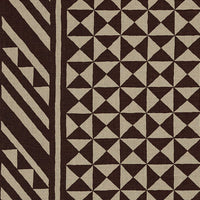 Schumacher Nuba Brown On Natural Fabric 176301