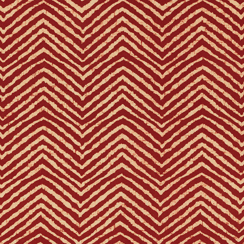Schumacher Moka Red Fabric Sample 176330