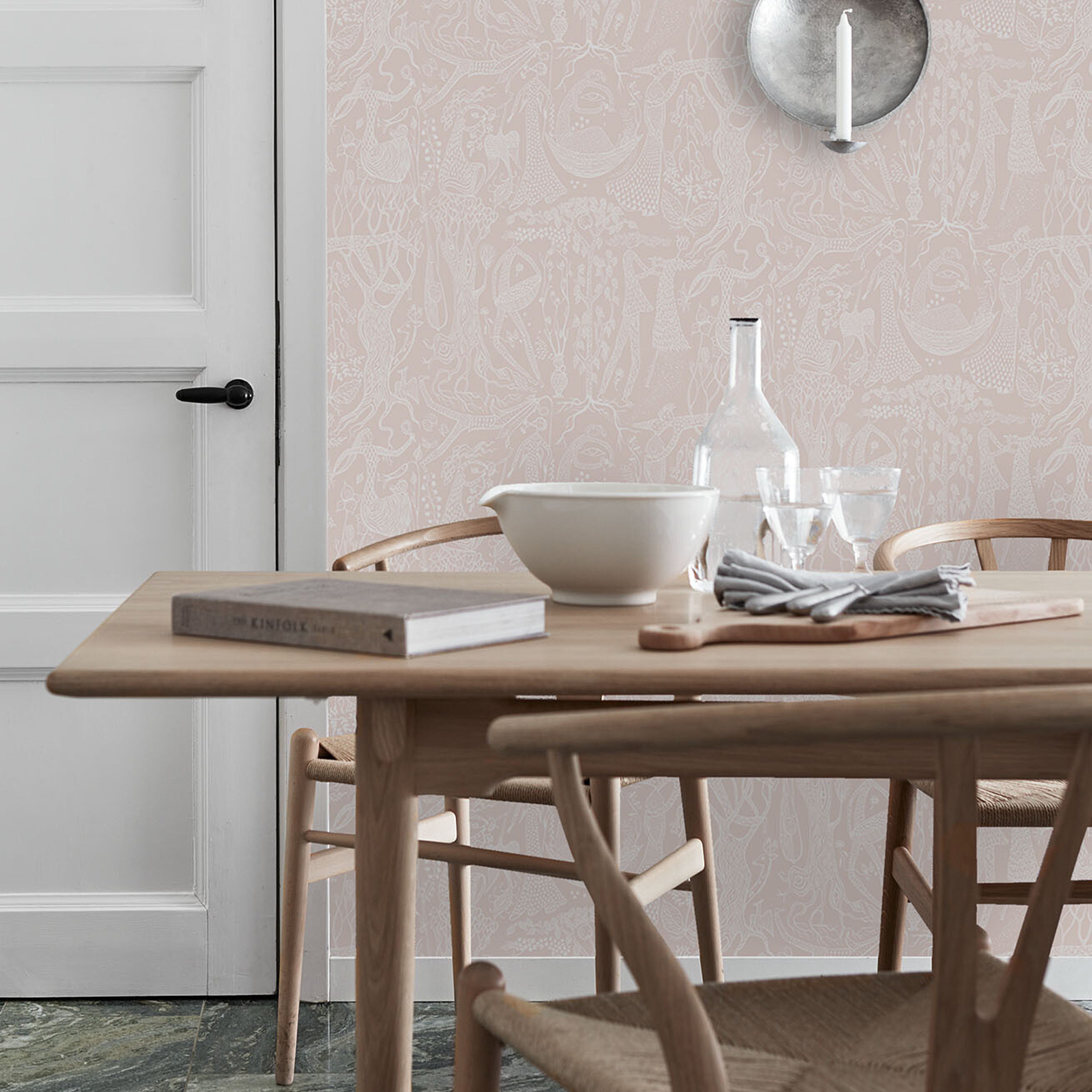 Schumacher Poeme D'amour Blush Wallpaper 1764