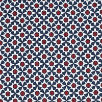 Schumacher Serendipity Navy & Red Fabric 176423