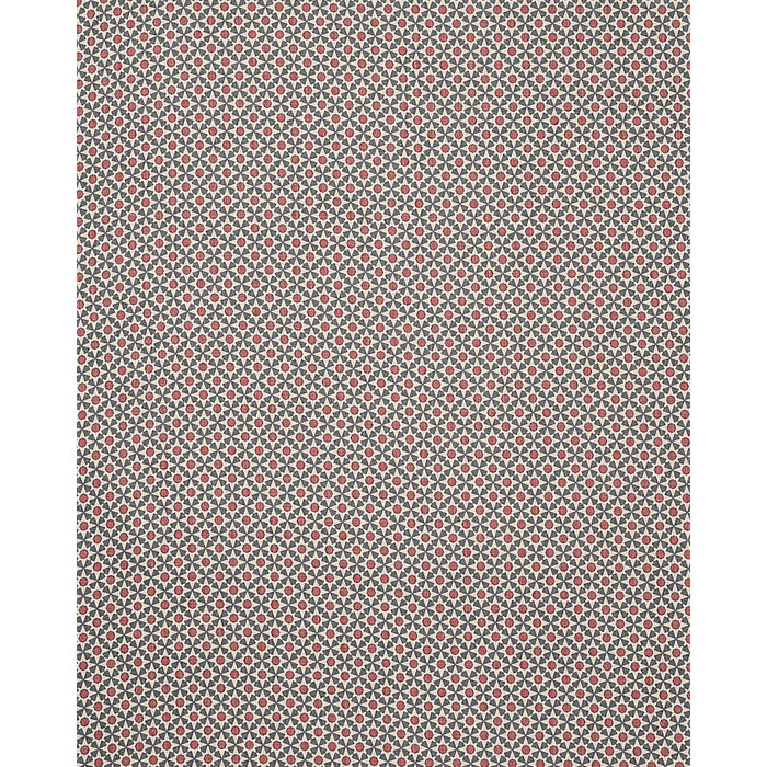 Schumacher Serendipity Slate & Rouge Fabric 176424