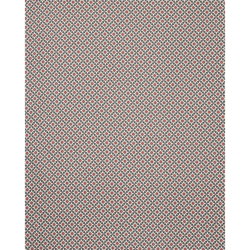 Schumacher Serendipity Slate & Rouge Fabric Sample 176424