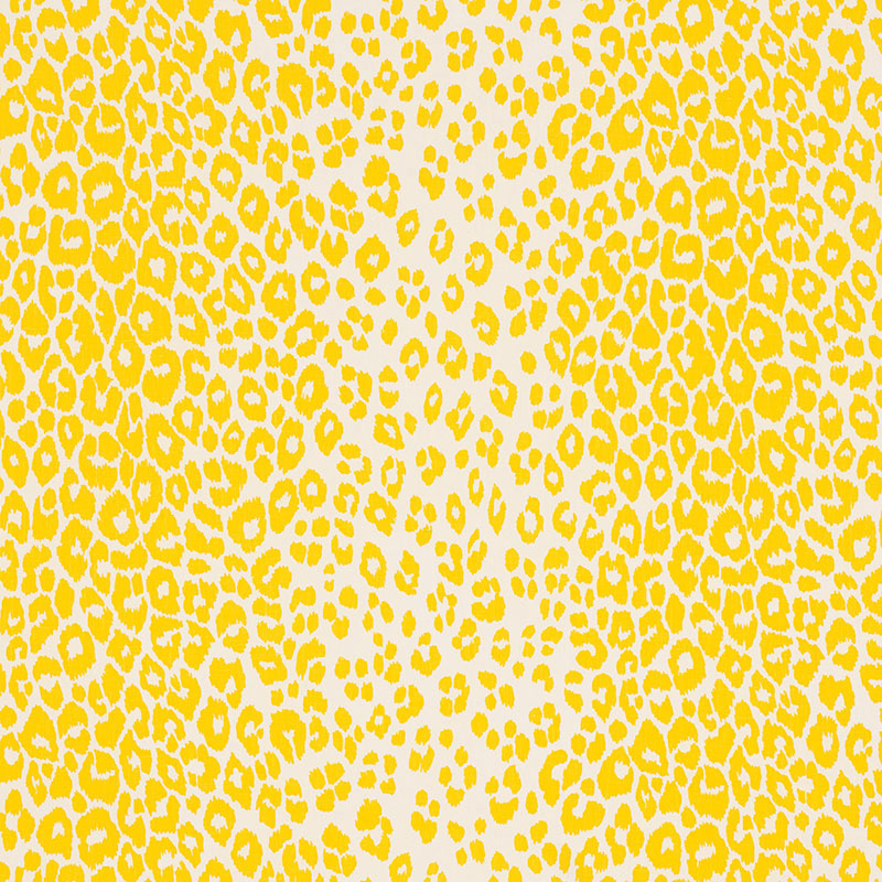 Schumacher Iconic Leopard Yellow Fabric Sample 176451