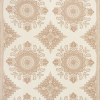 Schumacher Montecito Medallion Neutral Fabric 176480