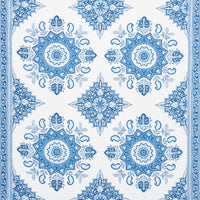 Schumacher Montecito Medallion Indigo Fabric 176481
