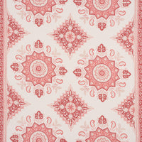 Schumacher Montecito Medallion Faded Red Fabric 176483