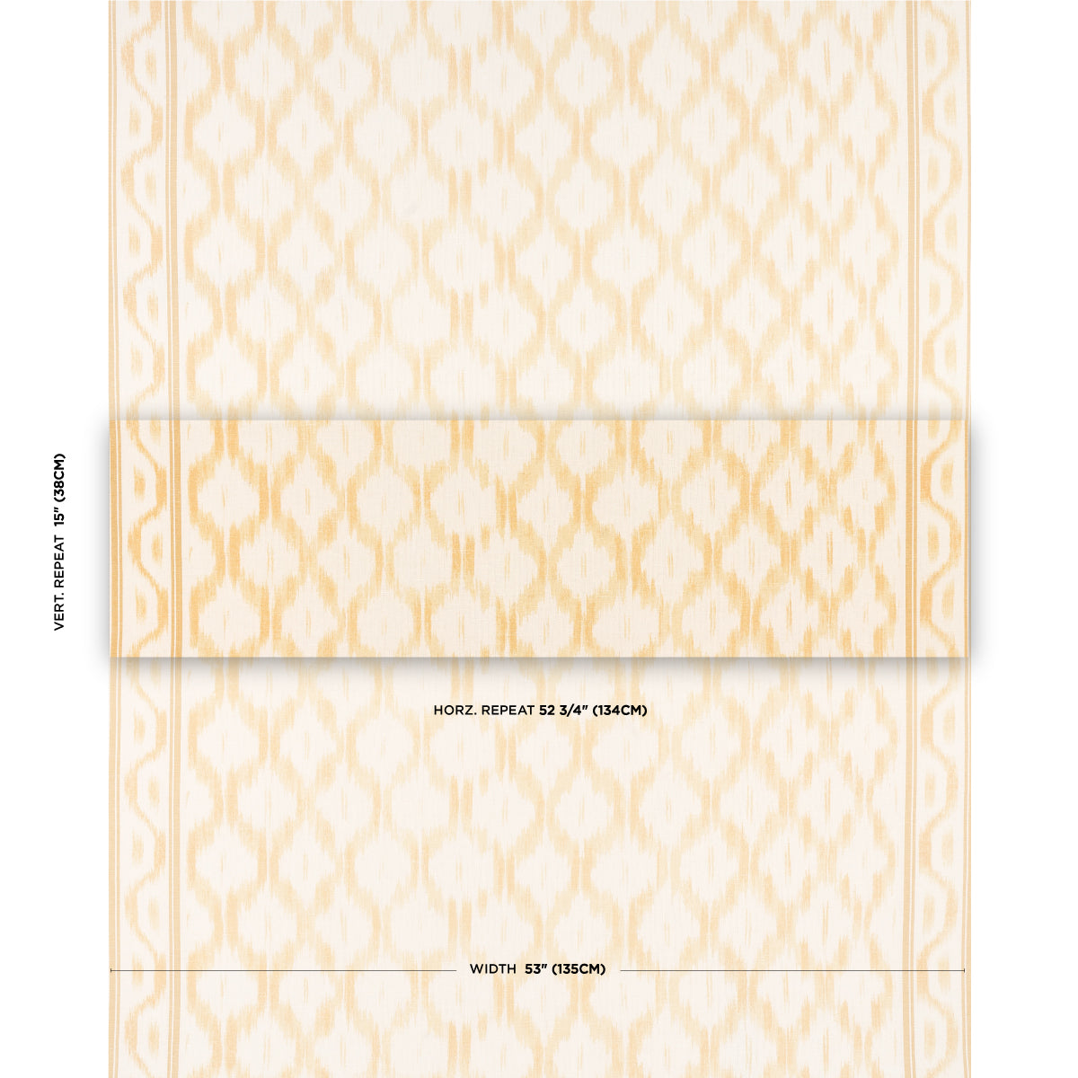 Schumacher Santa Monica Ikat Yellow Fabric 176505