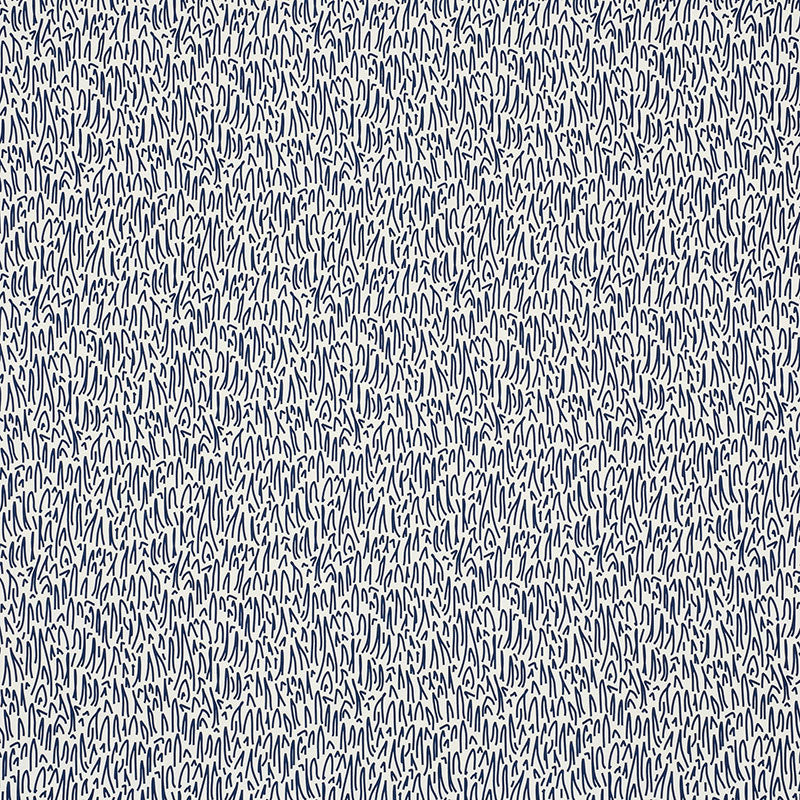 Schumacher Grass II Indoor/Outdoor Navy Fabric 176601
