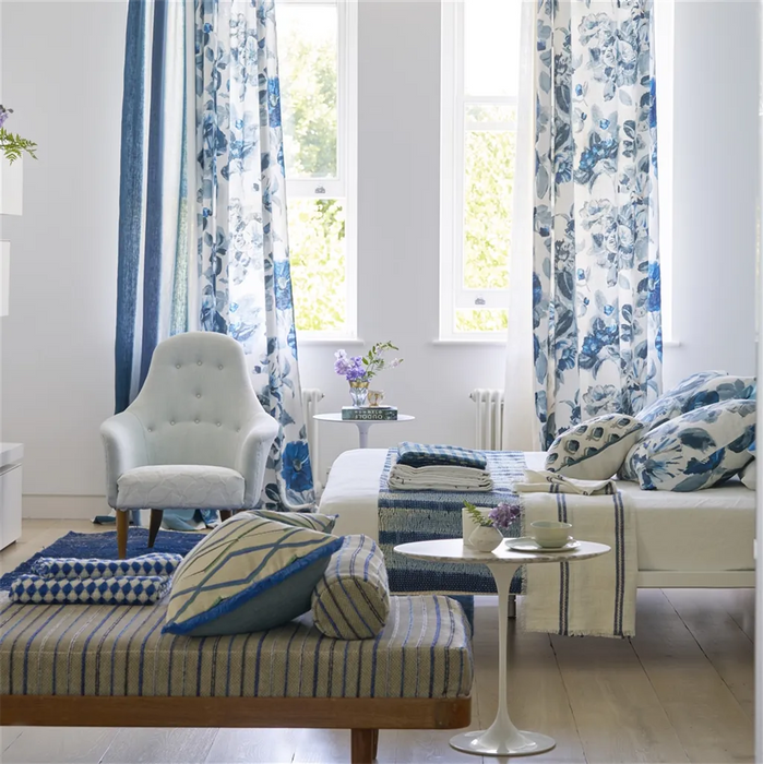Designers Guild Camellia Indigo Fabric FDG3238-01