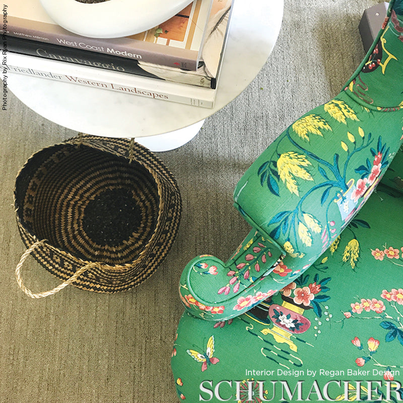 Schumacher Ming Vase Jade Fabric Sample 176731