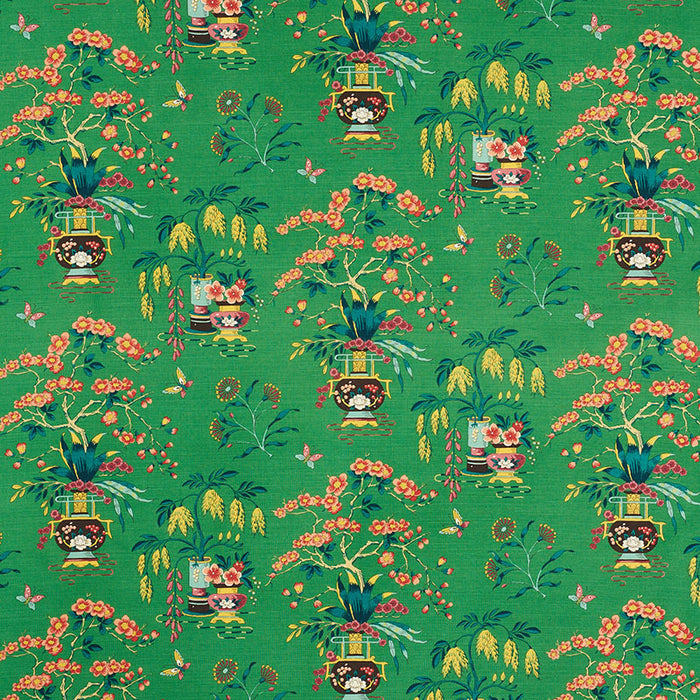 Schumacher Ming Vase Jade Fabric Sample 176731