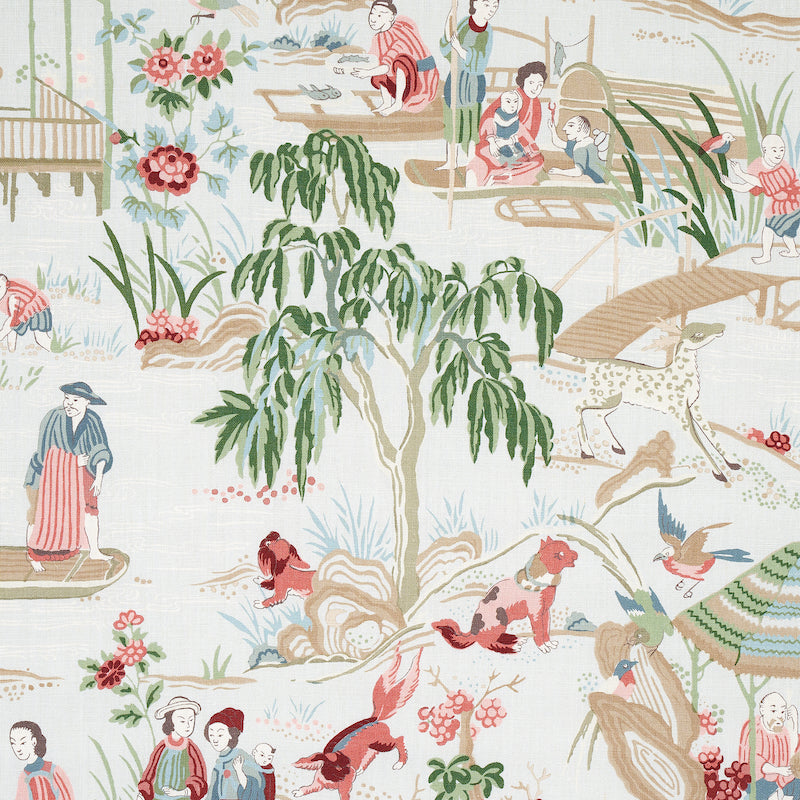 Schumacher Yangtze River Aqua 176773 Fabric | 40% Off (Samples)
