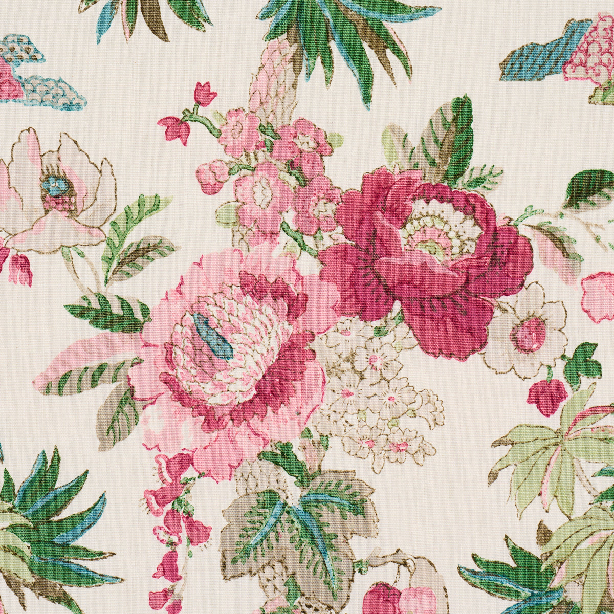 Schumacher Floribunda Document Fabric Sample 176780
