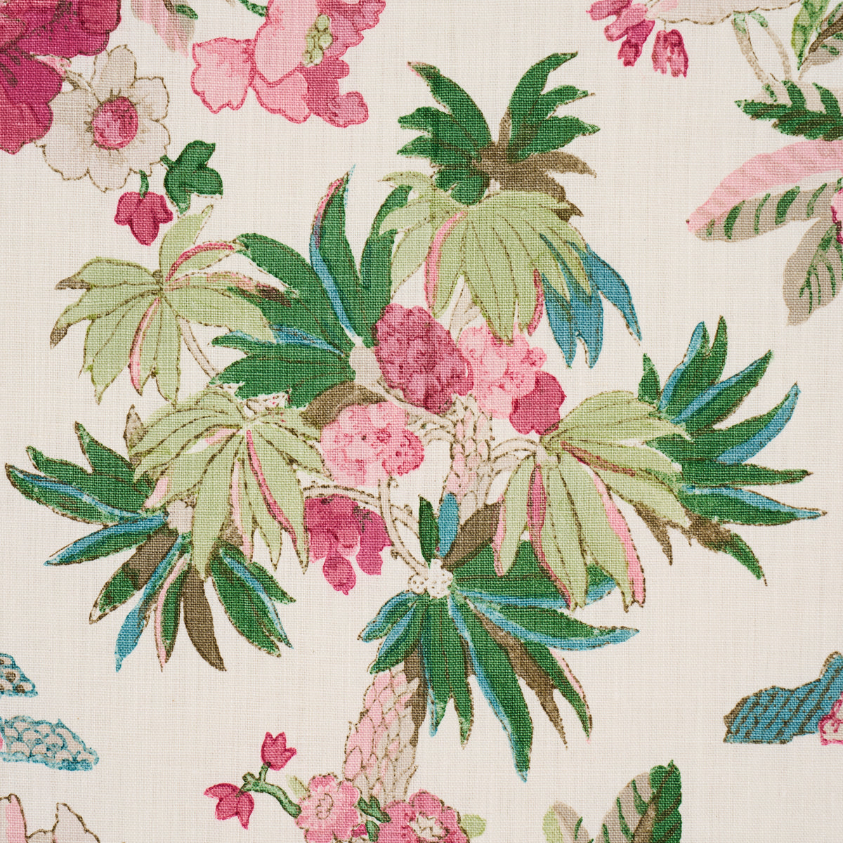 Schumacher Floribunda Document Fabric Sample 176780