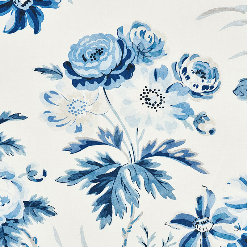 Schumacher Cecil Chintz Delft 176812 Fabric | 40% Off (Samples)