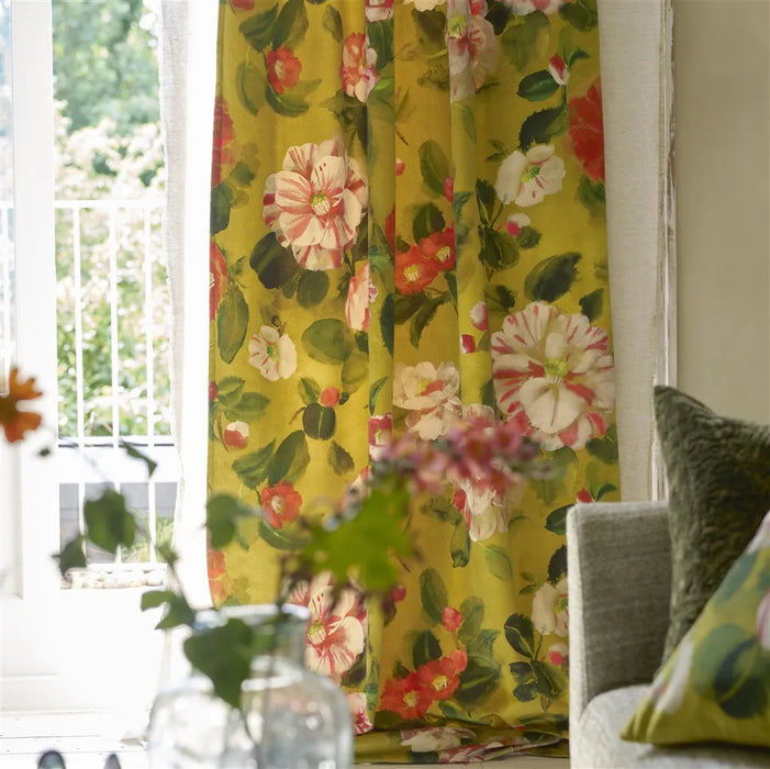Designers Guild Camellia Velours Mimosa Fabric Sample FDG3237-01