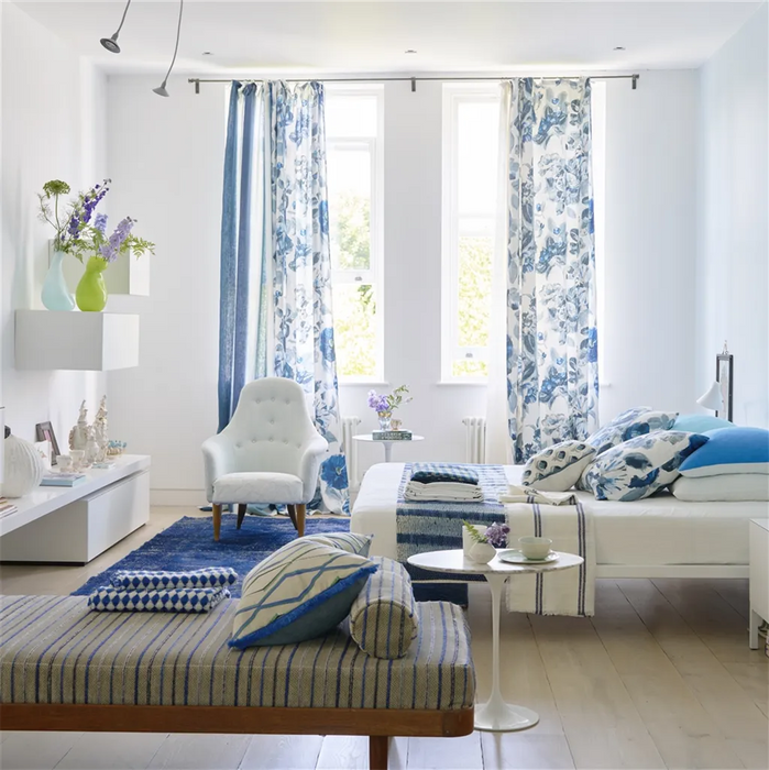 Designers Guild Porthminster Cobalt Fabric FDG3235-03