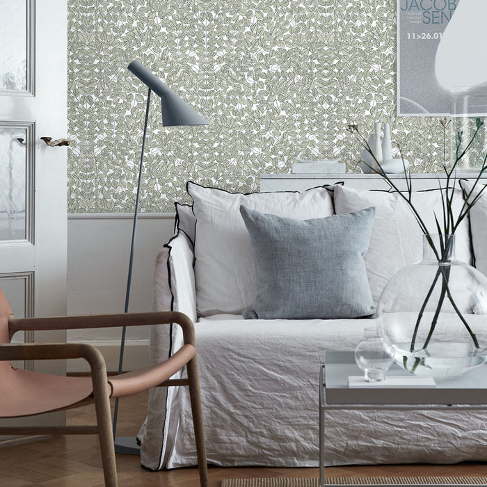 Schumacher Romans Leaf Wallpaper Sample 1769