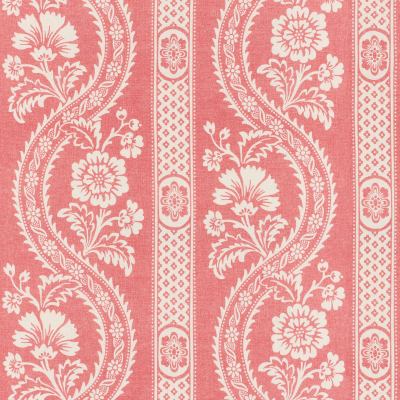 Schumacher Versailles Raspberry Fabric Sample 176953