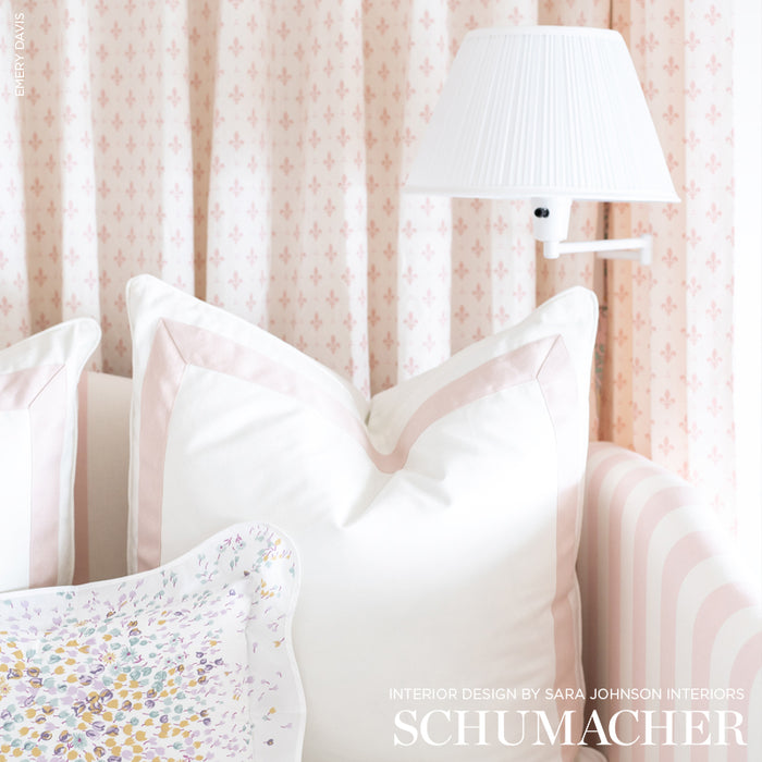 Schumacher Fleur De Lis Blush Fabric 176963