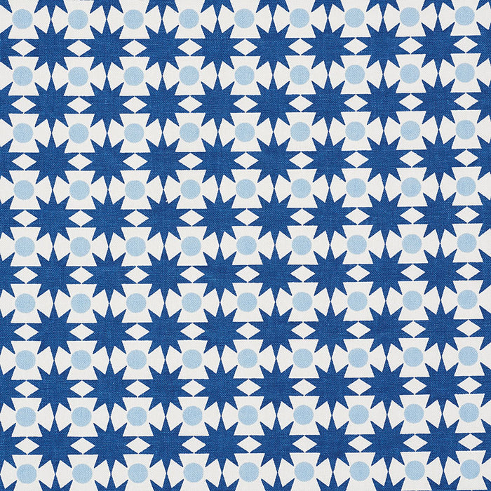 Schumacher Cosmos Blue Fabric 177060