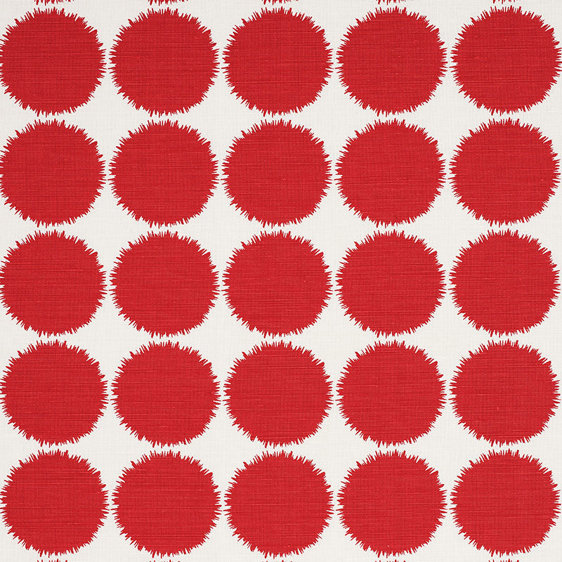 Schumacher Fuzz Red Fabric 177093