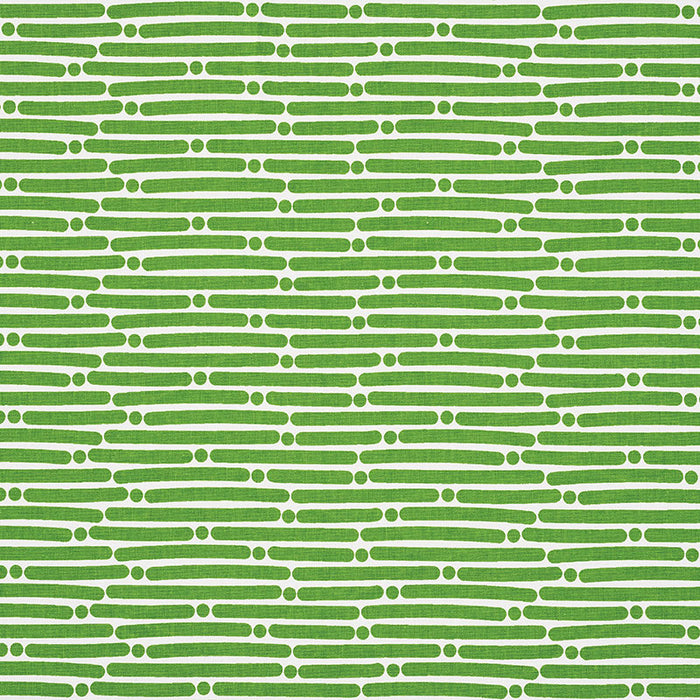 Schumacher Dot Dash Green Fabric 177102