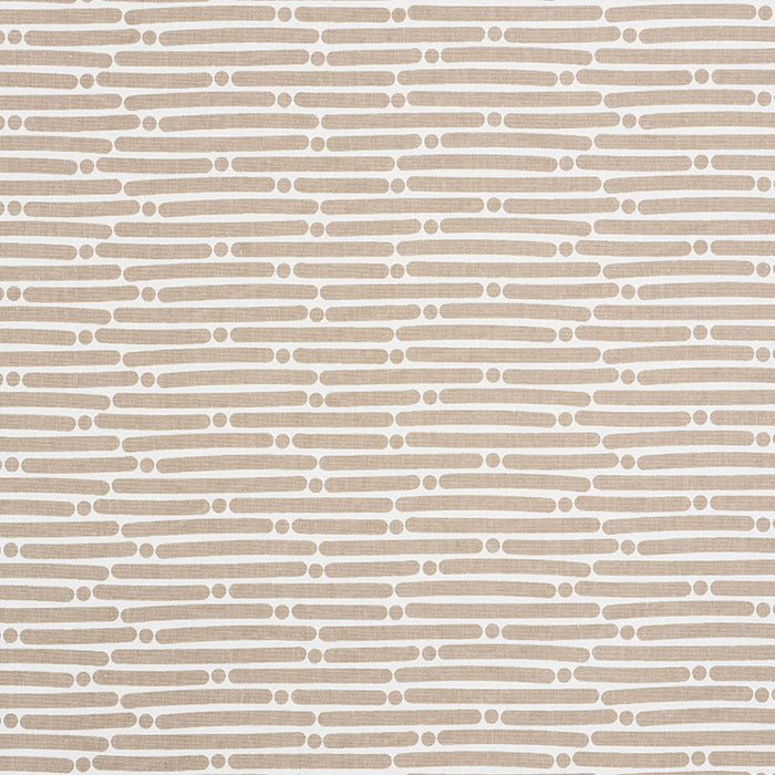 Schumacher Dot Dash Sand Fabric 177103
