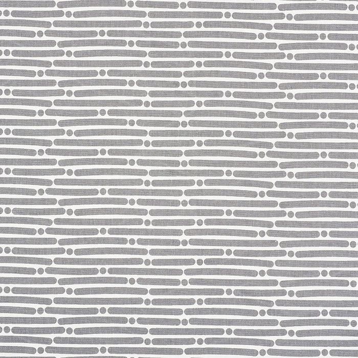 Schumacher Dot Dash Grey Fabric Sample 177104