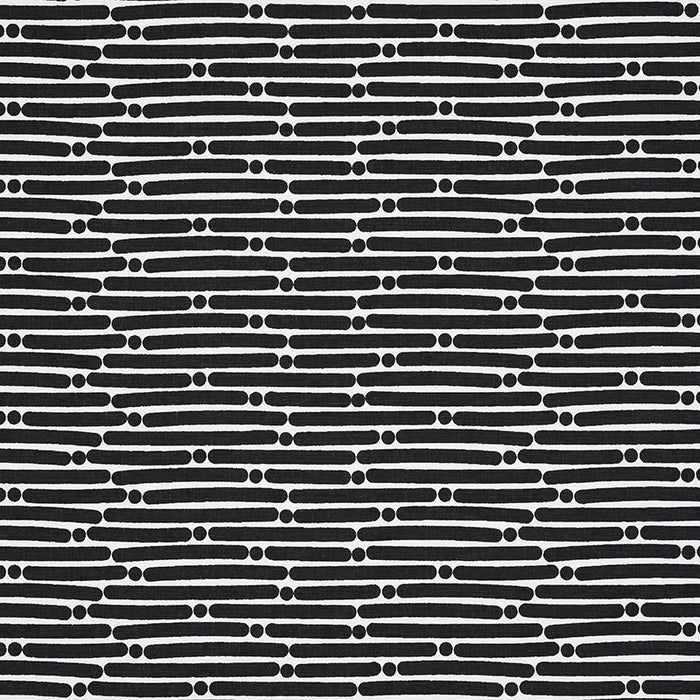 Schumacher Dot Dash Black Fabric 177105