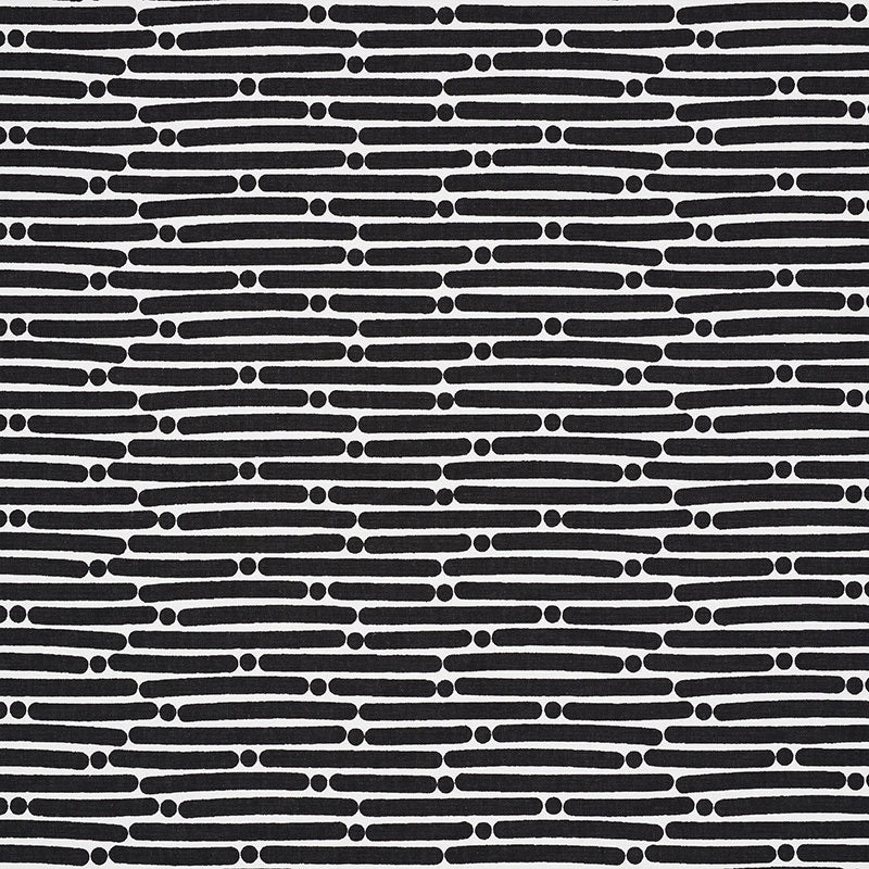 Schumacher Dot Dash Black Fabric Sample 177105