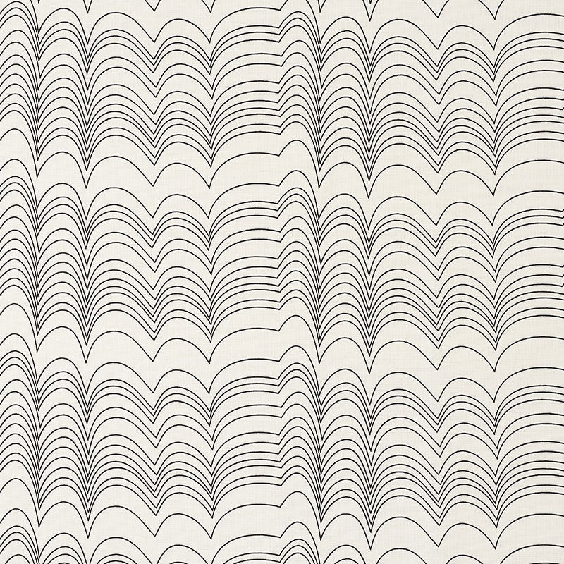 Schumacher Richter Black Fabric Sample 177112