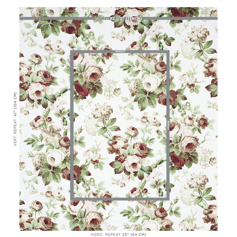 Schumacher Nancy Floral Grisaille Fabric Sample 177201