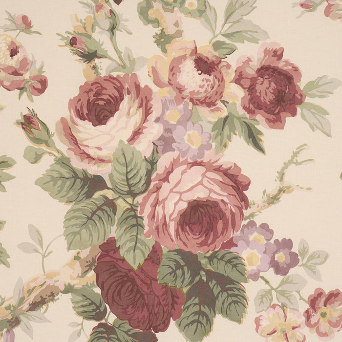 Schumacher Nancy Floral Bordeaux Fabric 177205