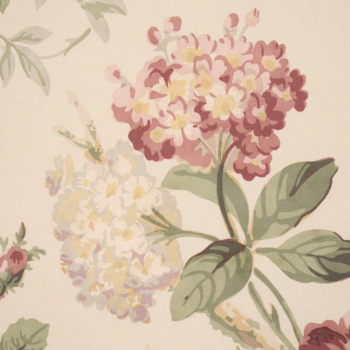 Schumacher Nancy Floral Bordeaux Fabric Sample 177205
