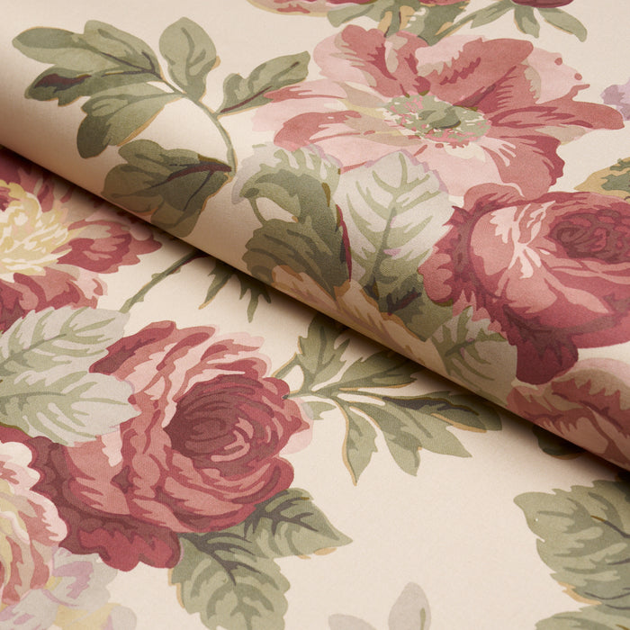 Schumacher Nancy Floral Bordeaux Fabric 177205