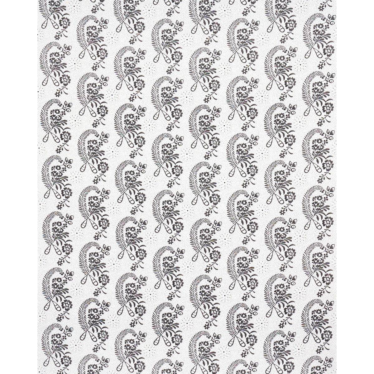 Schumacher Millicent Blackwork Fabric Sample 177211
