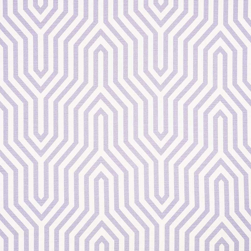 Schumacher Vanderbilt Print Lavender Fabric Sample 177272