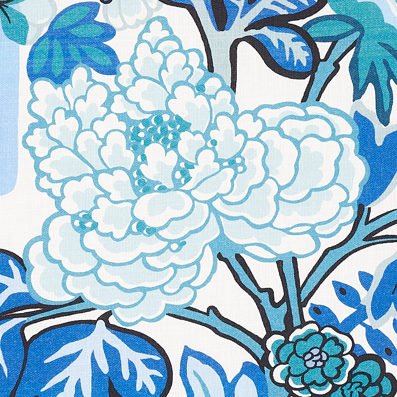 Schumacher Chiang Mai Indoor/Outdoor China Blue Fabric 177311