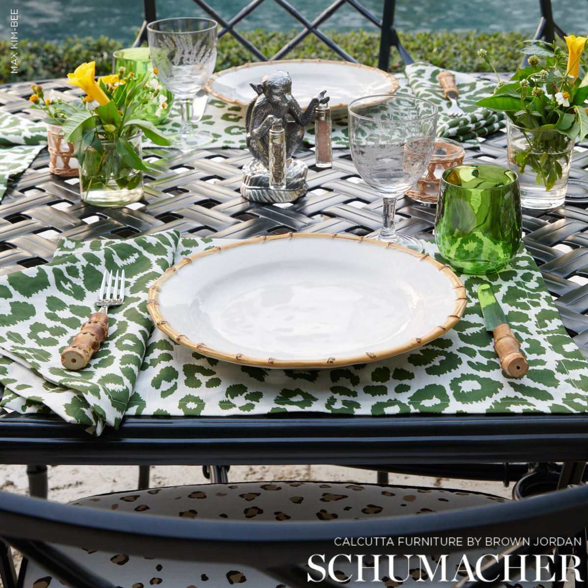 Schumacher Iconic Leopard Indoor/Outdoor Green Fabric Sample 177322