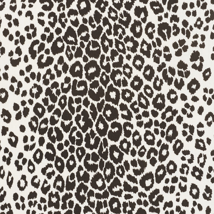 Schumacher Iconic Leopard Indoor/Outdoor Graphite Fabric Sample 177324
