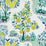 Schumacher Citrus Garden Indoor/Outdoor Pool Fabric Sample 177331