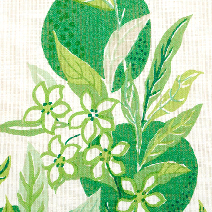 Schumacher Citrus Garden Indoor/Outdoor Leaf Fabric Sample 177332