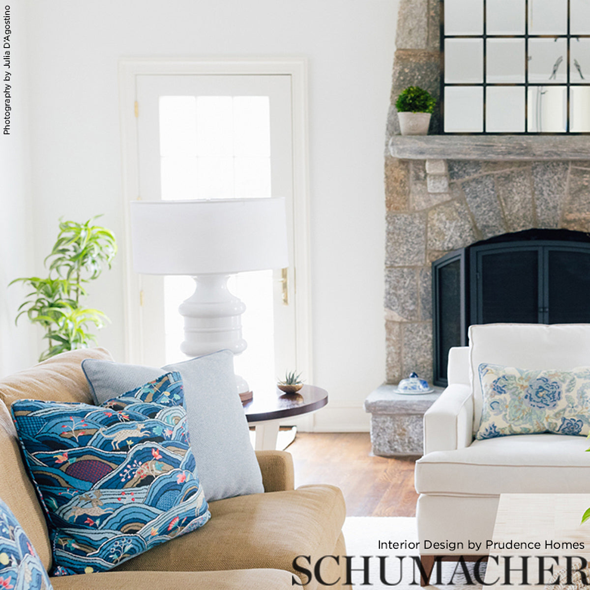 Schumacher Rolling Hills Blues 177380 Fabric | 40% Off (Samples)