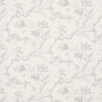 Schumacher Toile De Fleurs Grisaille Fabric 177401
